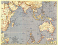 Buy map 1941 Indian Ocean Map