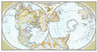 Buy map 1943 Northern and Southern Hemispheres Map