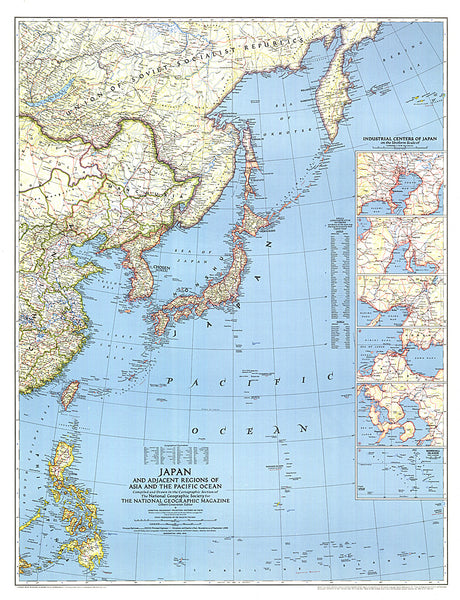 Buy map 1944 Japan and Adjacent Regions of Asia and the Pacific Ocean Map