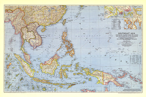 Buy map 1944 Southeast Asia and the Pacific Islands Map