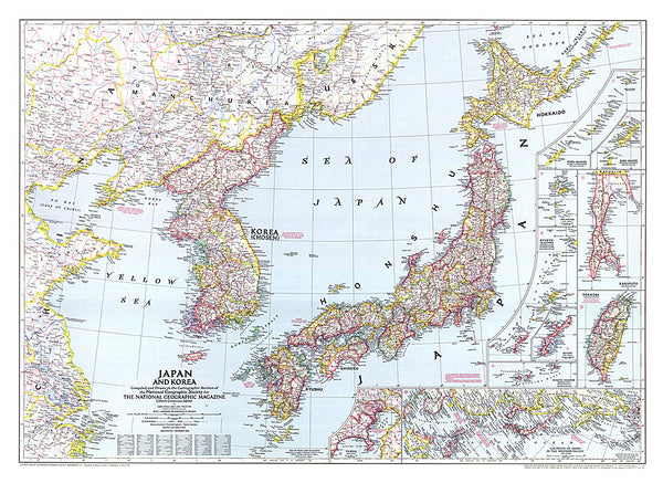 Buy map 1945 Japan and Korea Map