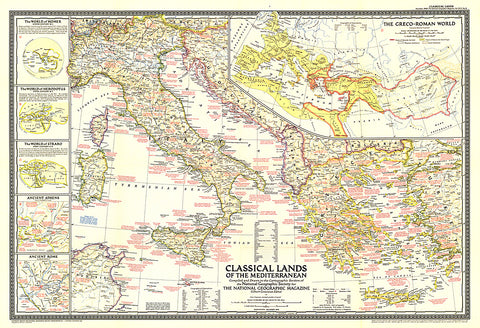 Buy map 1949 Classical Lands of the Mediterranean Map