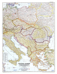 Buy map 1951 Central Europe Map