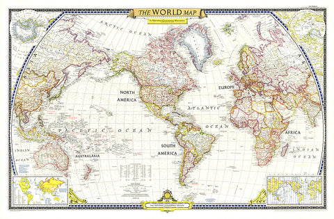 Buy map 1951 World Map