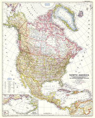 Buy map 1952 North America Map