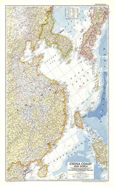 Buy map 1953 China Coast and Korea Map