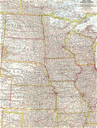 Buy map 1958 North Central United States Map