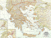 Buy map 1958 Greece and the Aegean Map