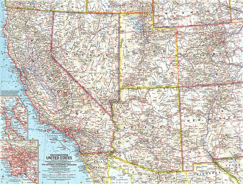 Buy map 1959 Southwestern United States Map