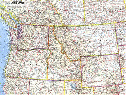 Buy map 1960 Northwestern United States Map