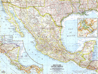 Buy map 1961 Mexico and Central America Map