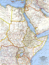 Buy map 1963 Africa, Countries of the Nile Map