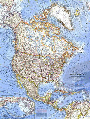 Buy map 1964 North America Map