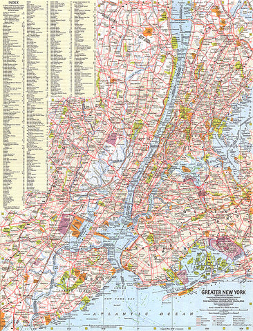 Buy map 1964 Greater New York Map
