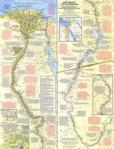 Buy map 1965 Nile Valley, Land of the Pharaohs Map