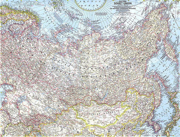 Buy map 1967 Eastern Soviet Union Map