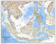 Buy map 1968 Southeast Asia Map