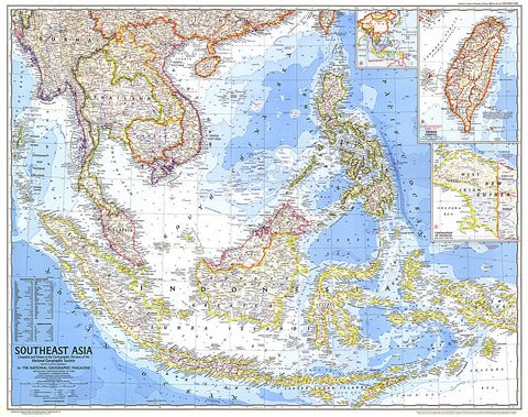 Buy map 1968 Southeast Asia Map