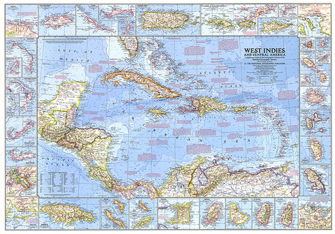 Buy map 1970 West Indies and Central America Map