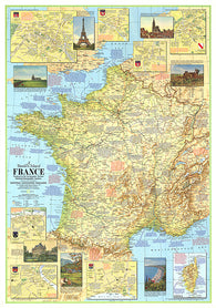 Buy map 1971 Travelers Map of France