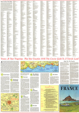 Buy map 1971 Travelers Map of France Theme