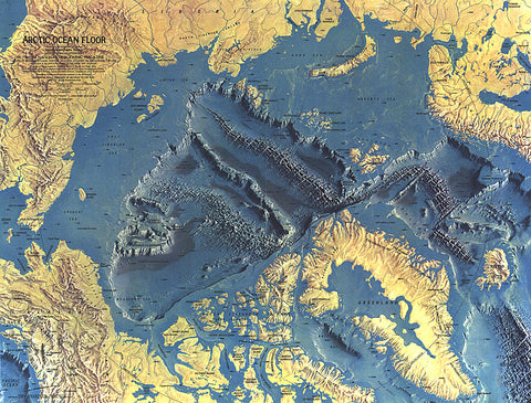 Buy map 1971 Arctic Ocean Floor Map