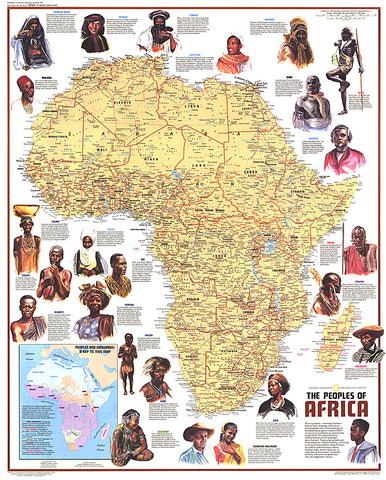 Buy map 1971 Peoples of Africa Map