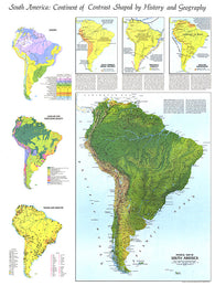 Buy map 1972 Physical Map of South America Map