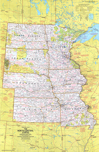 Buy map 1974 Close-up USA, North Central States Map