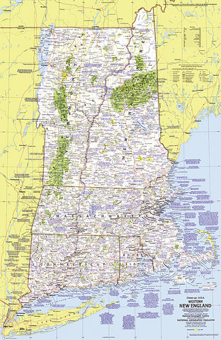 Buy map 1975 Close-up USA, Western New England Map