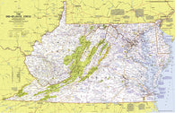Buy map 1976 Close-up USA, Mid-Atlantic States Map