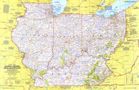 Buy map 1977 Close-up USA, Illinois, Indiana, Ohio, Kentucky