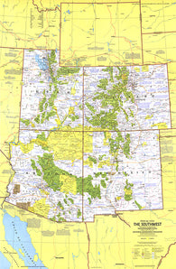 Buy map 1977 Close-up USA, Southwest Map