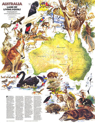 Buy map 1979 Australia, Land of Living Fossils Map
