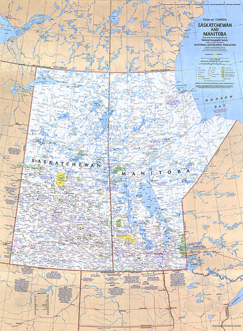 Buy map 1979 Saskatchewan and Manitoba Canada Map