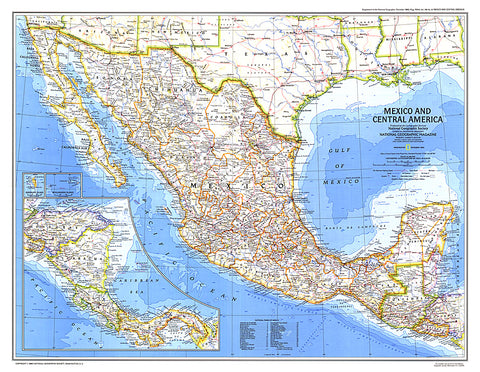 Buy map 1980 Mexico and Central America Map