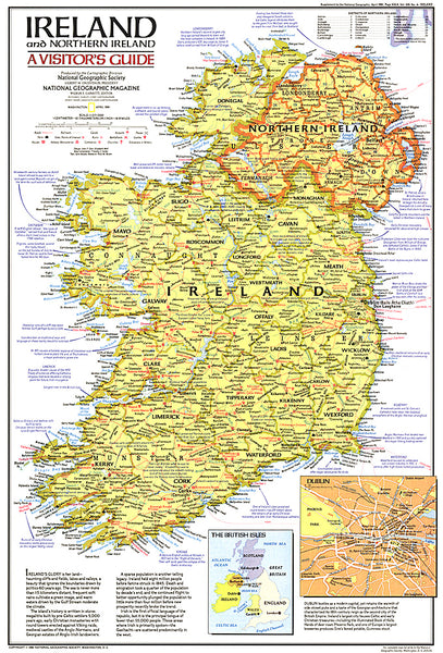 Buy map 1981 Ireland and Northern Ireland Visitors Guide Map