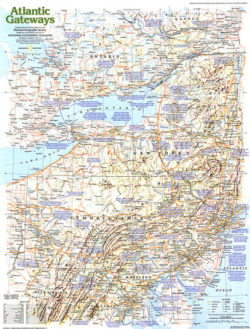 Buy map 1983 Making of America, Atlantic Gateways Map