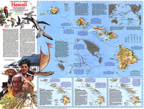 Buy map 1983 The Making of America, Hawaii Theme