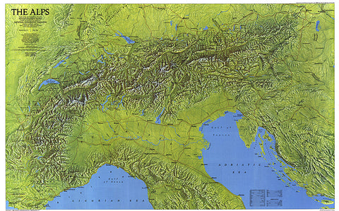 Buy map 1985 The Alps