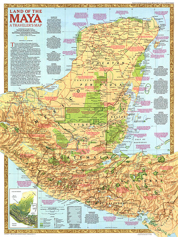 Buy map 1989 Land of the Maya Map