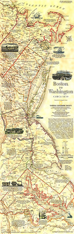 Buy map 1830 Boston To Washington Circa 1830 Map