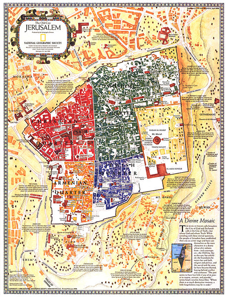 Buy map 1996 Jerusalem, the Old City Map