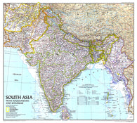 Buy map 1997 South Asia with Afghanistan and Myanmar Map