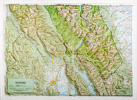Buy map Glacier National Park Raised Relief Map