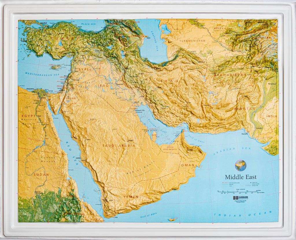 Buy map: Middle East Raised Relief Map – YellowMaps Map Store