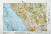 Buy map Santa Rosa, California (NJ 10-5) Raised Relief Map