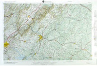 Buy map Roanoke, Virginia (NJ 17-9) Raised Relief Map