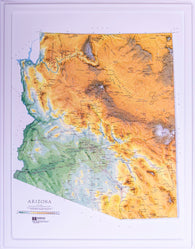 Buy map Arizona Raised Relief Map, Raven Style