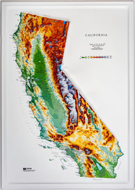 Buy map California Raised Relief Map, Raven Style